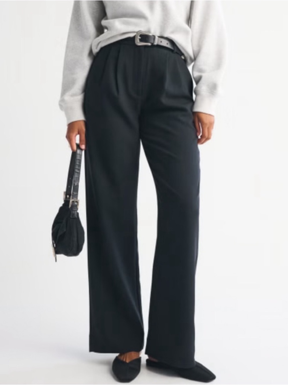 NWT Abercrombie & Fitch Curve Love Sloane Tailored Wide Leg Pants